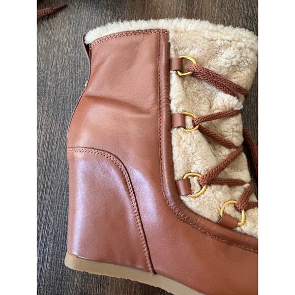 Veronica Beard Elfred Wedge Shearling Booties - Picture 12 of 15